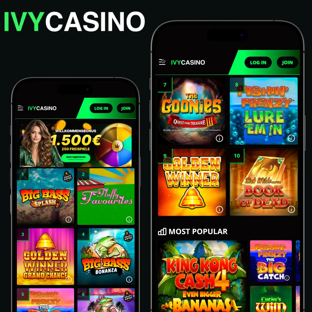 Ivybet Mobile Casino App en el smartphone